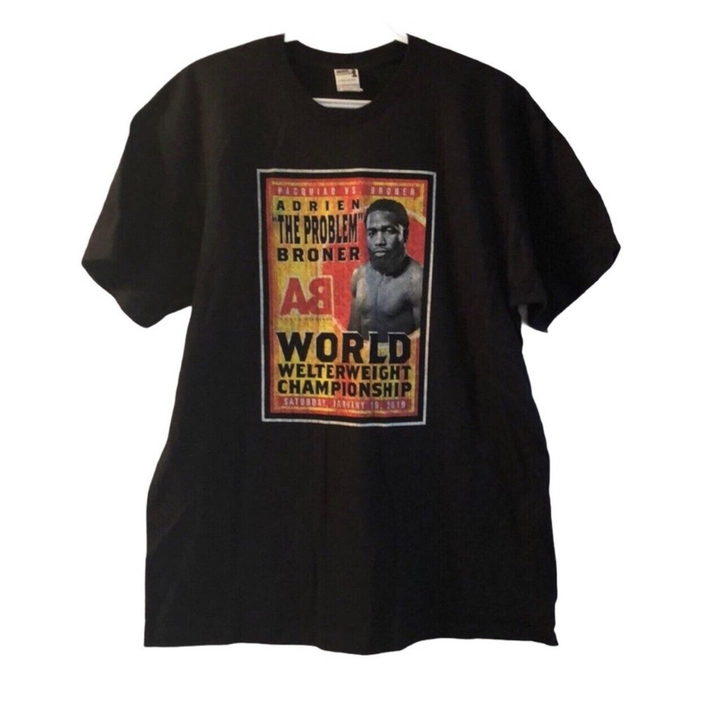 Manny Pacquiao vs Adrien Broner MGM January 19, 2019 boxing T Shirt Mens S NWOT